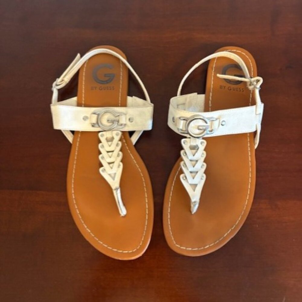 Guess White Sandals